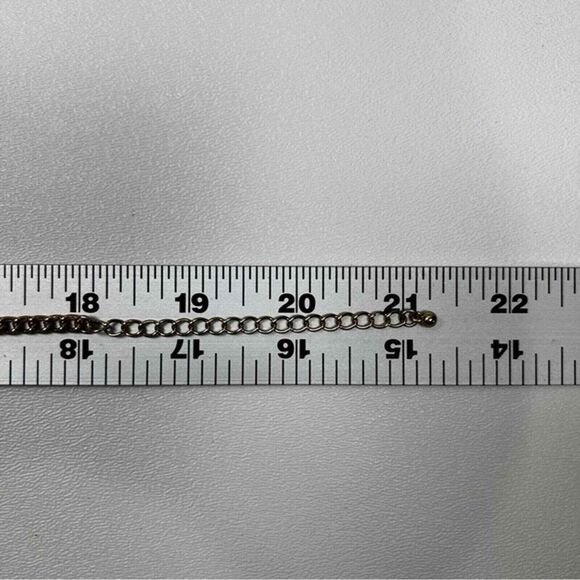 Rhinestone Floral Gold Tone Tear Drop Dangles Choker‎ Necklace - Picture 5 of 6